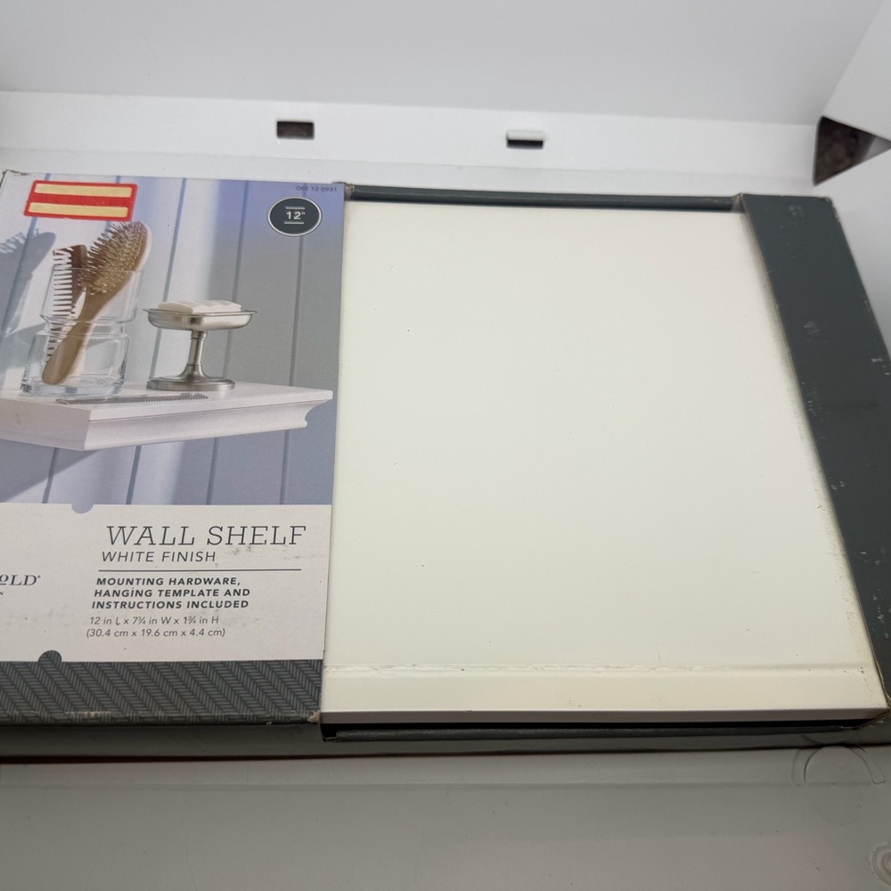 Threshold White Finish Wall Shelf